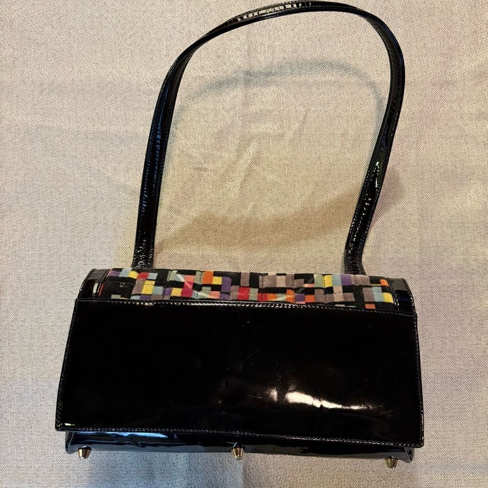 CHANEL Multicolor Mademoiselle Velvet Shoulder Bag, Patent Trim & CC Turn-Lock - Picture 16 of 16